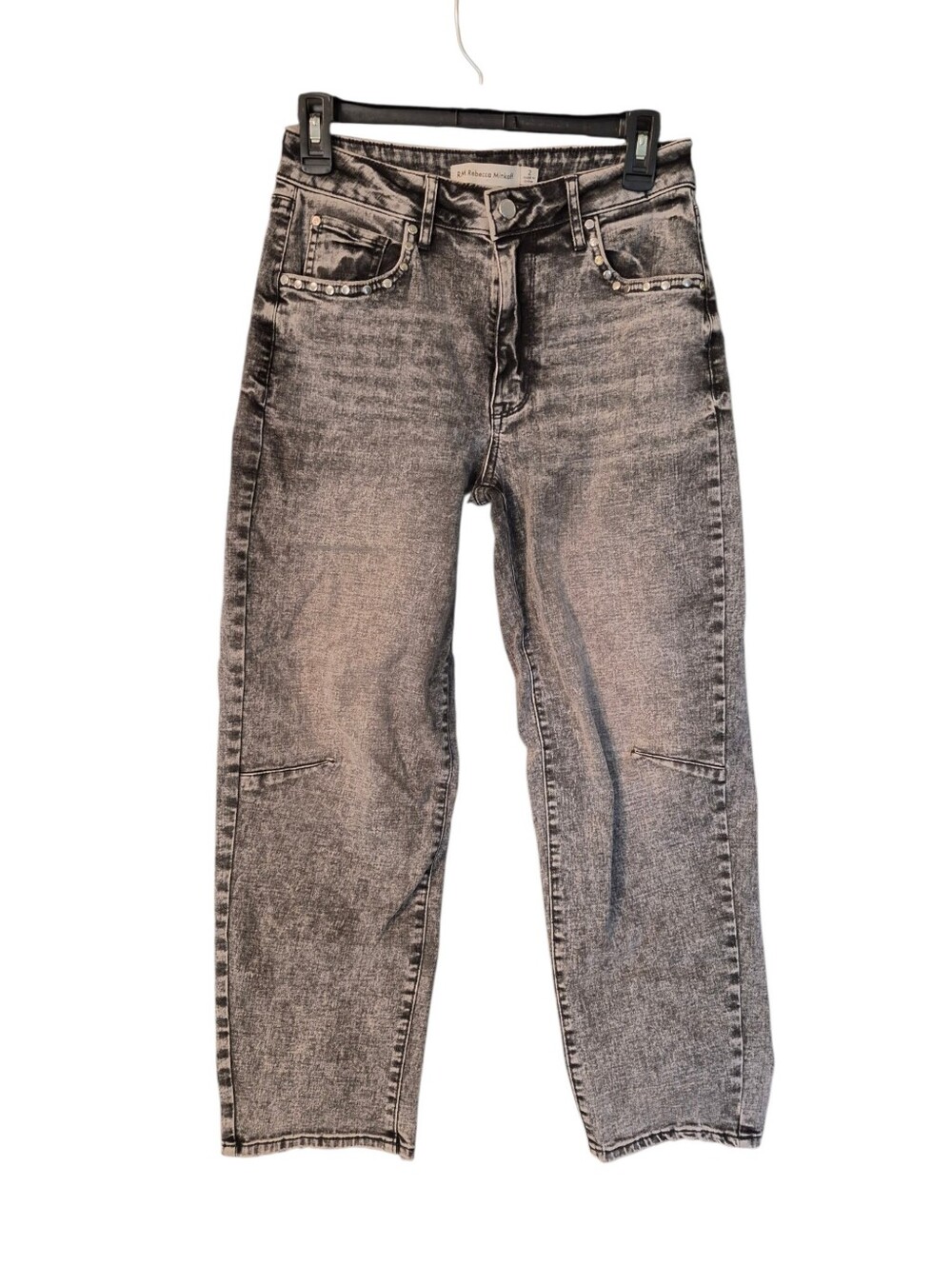 Rebecca Minkoff acid washed black barrell jeans- 2